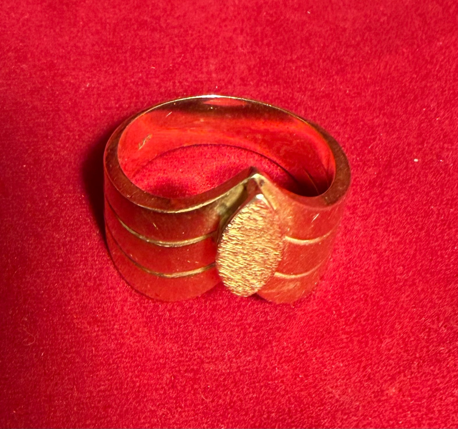 14K Gold 8.8 Grams Woman’s Ring W/Raised Mounting for Center Stone Custom Made