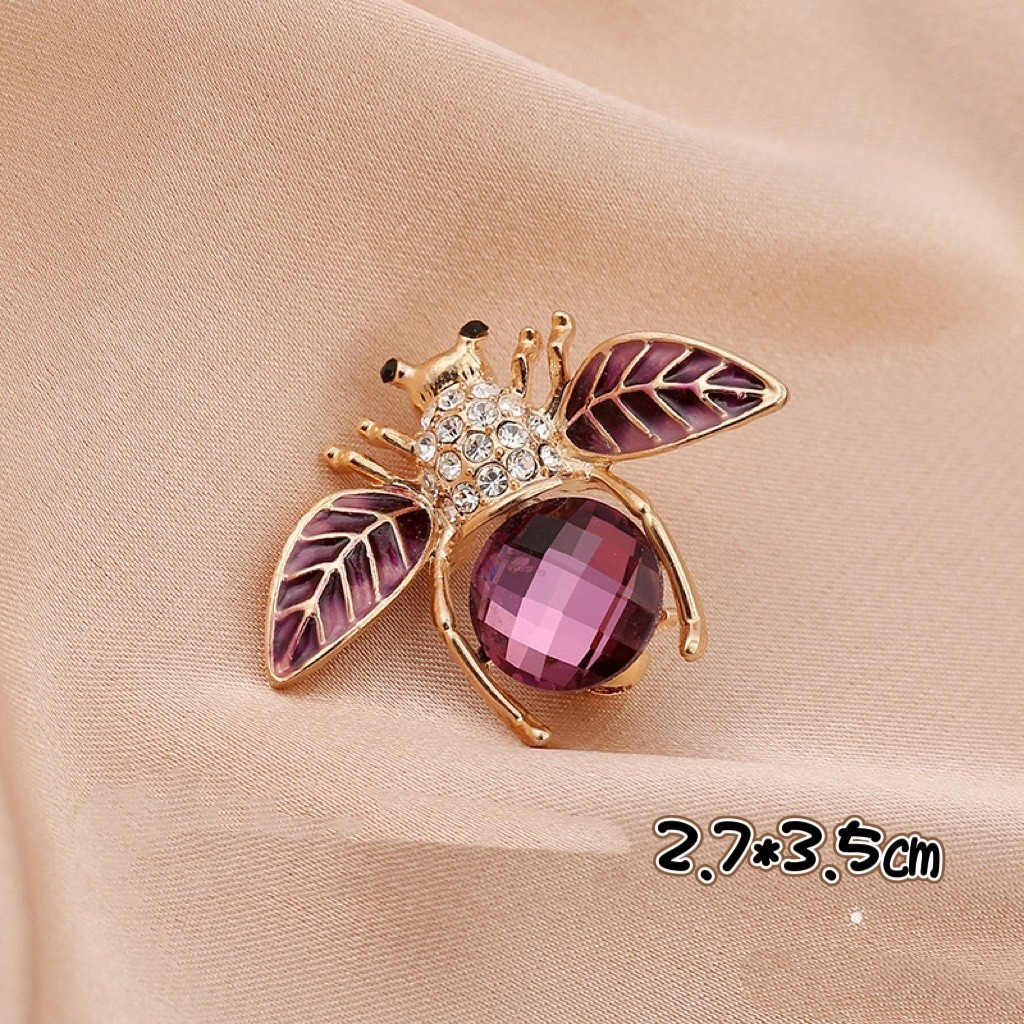 Wholesale 7PCS Mixed Lots Fashion Rhinestone Enamel Bee Brooch Pins
