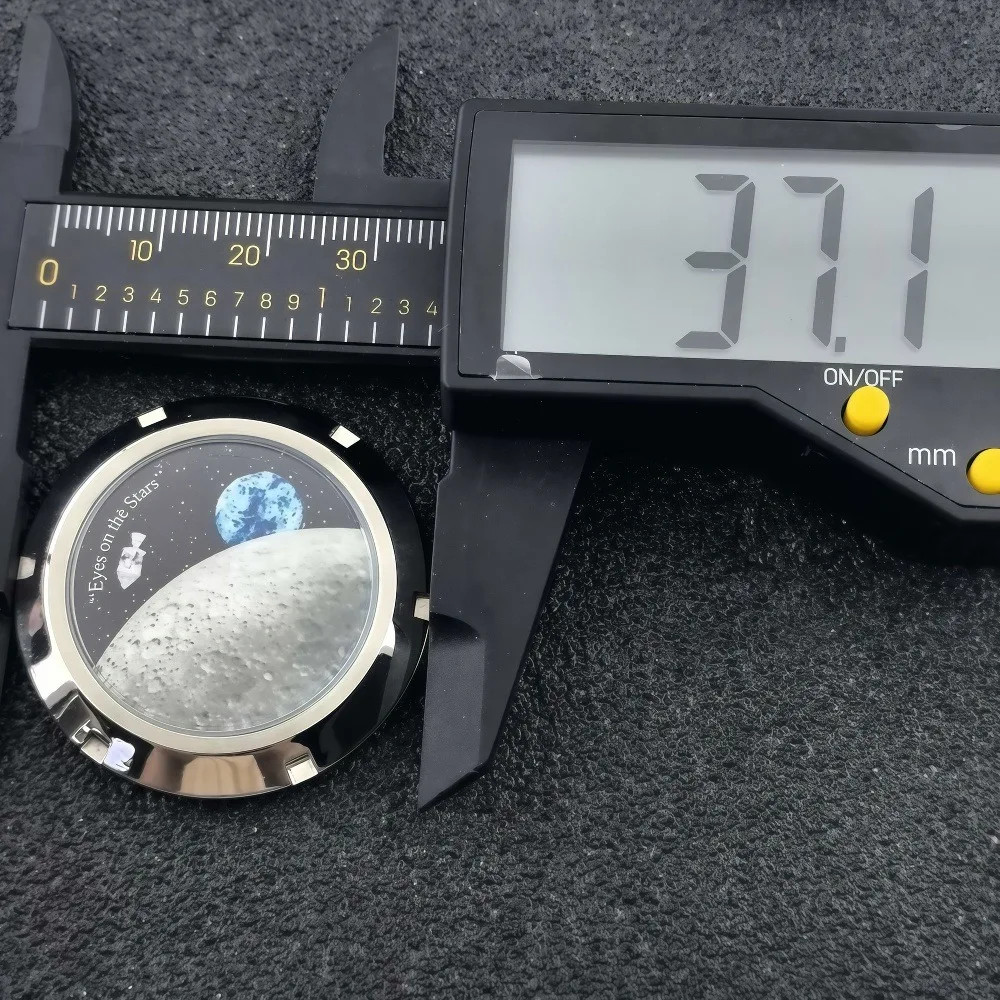37mm Detachable Stainless Steel Back Cover Moon Pattern For VK63 Case