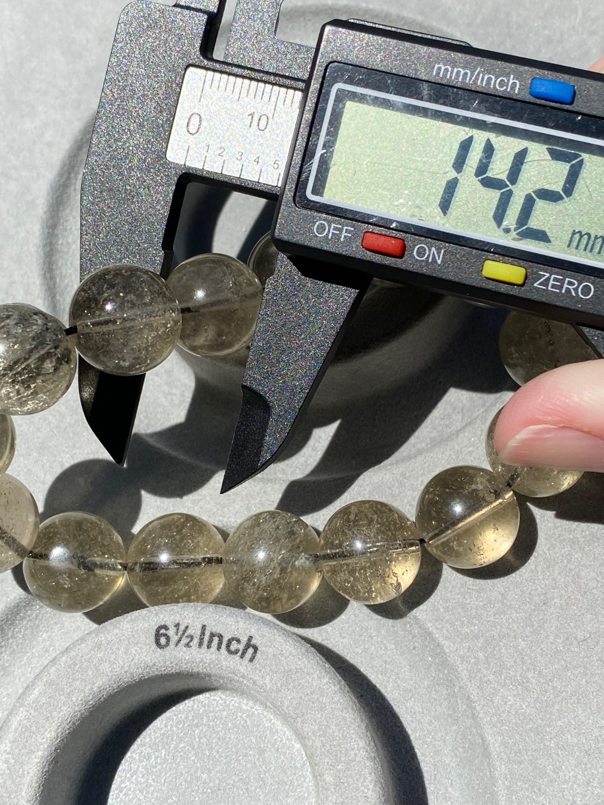 ☀️ Genuine Libyan Desert Glass Bracelet ☀️ 14.2mm Beads | 7 inch