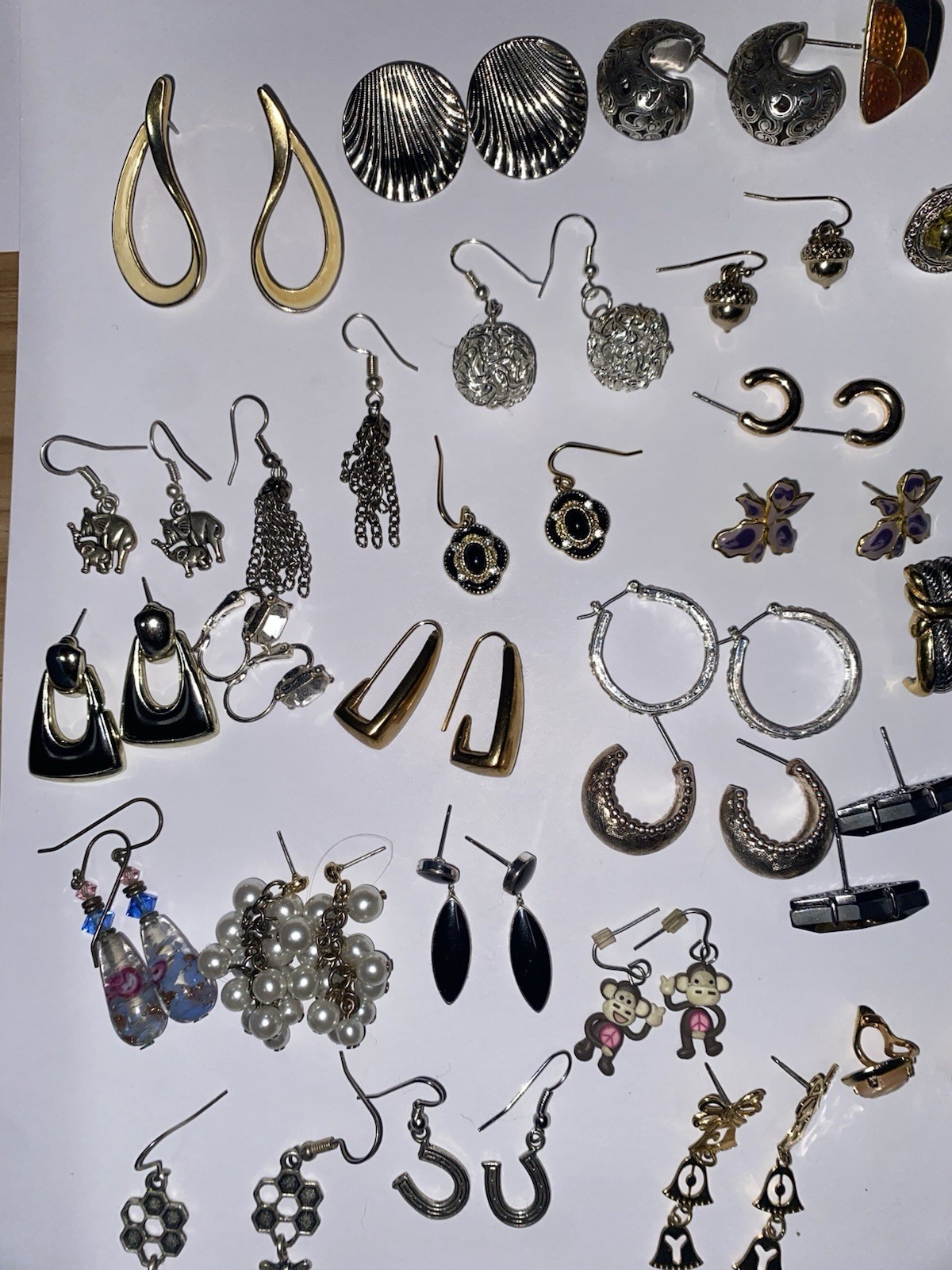 48 Pairs Pierced Earrings Various Types Colors