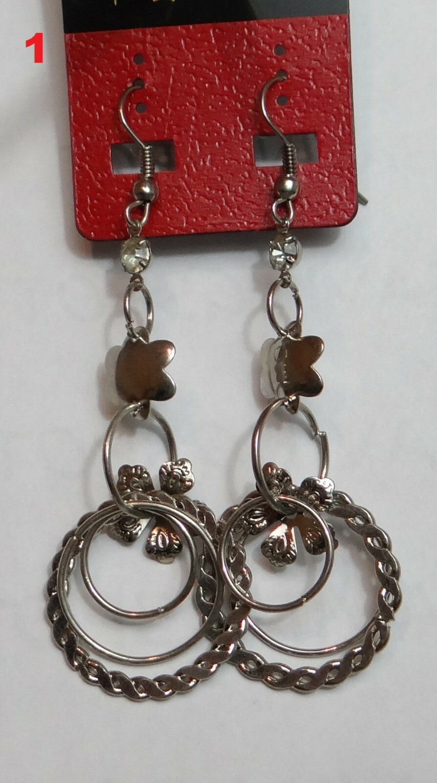 Diff. shape:star,heart,axe,bow,butterfly,flower Rhinestone dangling Earrings