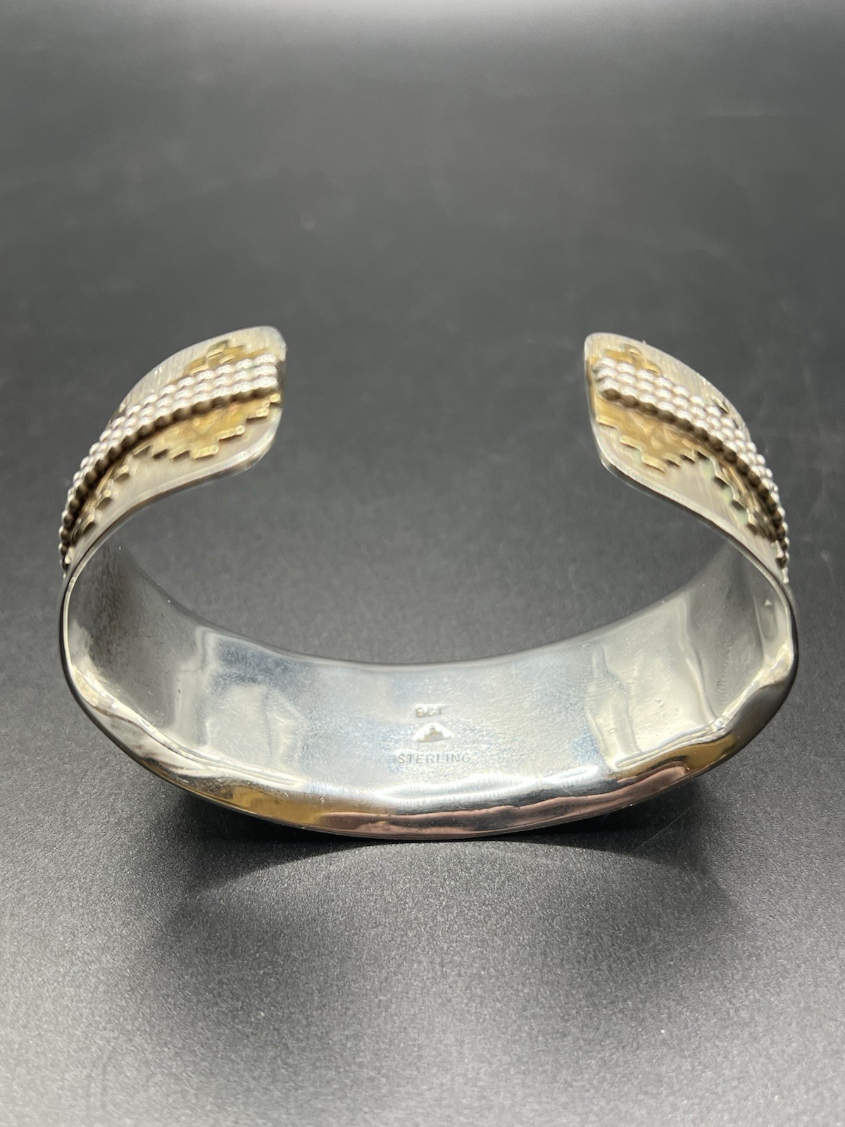 Vintage Lloyd Becenti (BCT) Sterling Silver/Brass Navajo SW Cuff Bracelet