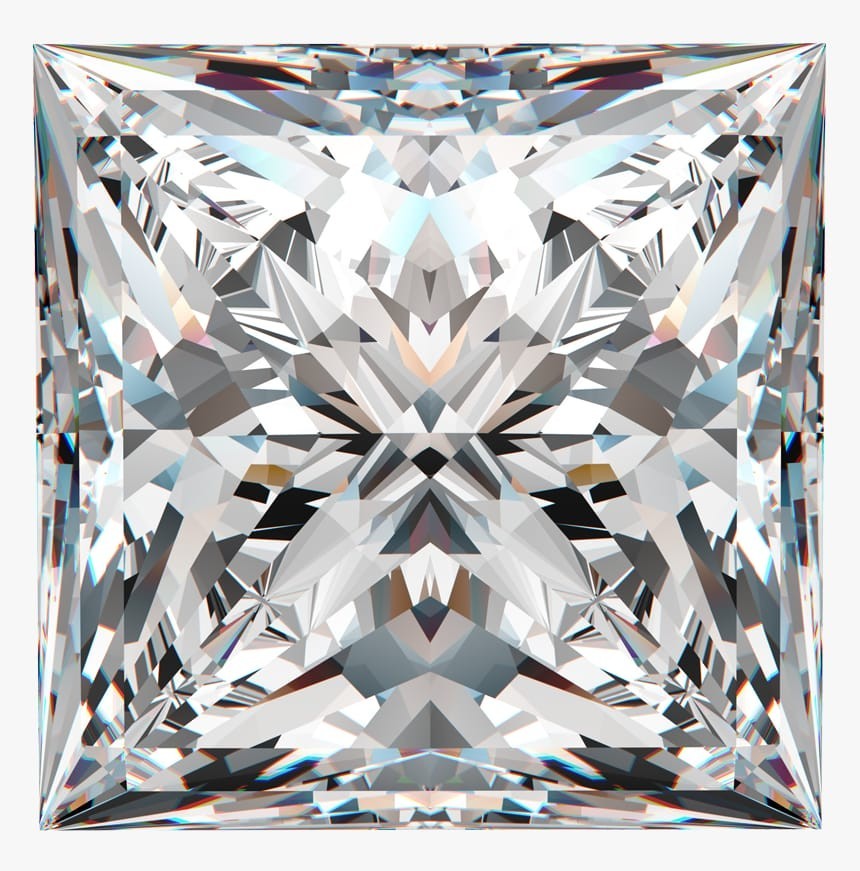 7.40 Ct Loose Moissanite Princess Cut 11.00 MM D Color, IF CLARITY Certified