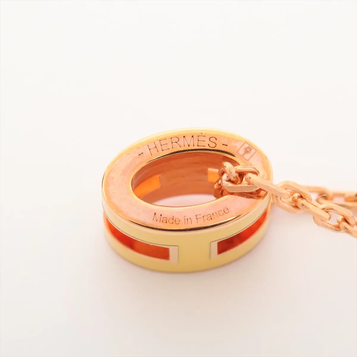 Hermès Mini-pop H Necklace GP yellow x gold
