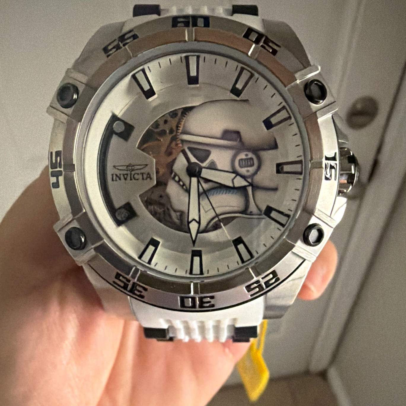 Invicta Star Wars Stormtrooper Automatic Watch White Silicone Strap 100m