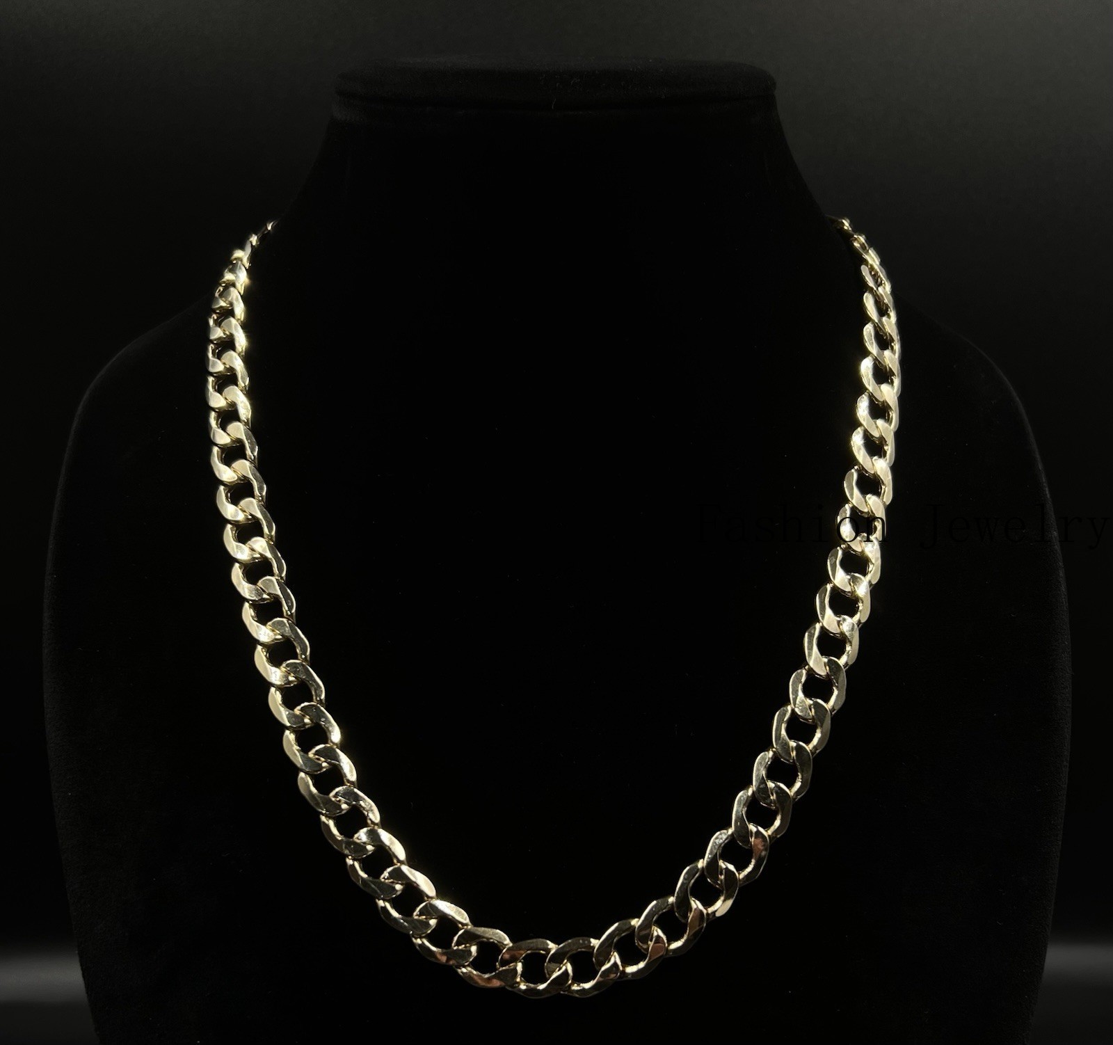 22” 14K Hollow Yellow Gold Diamond Cut Cuban Chain | 43.3g | 11MM | Lobster