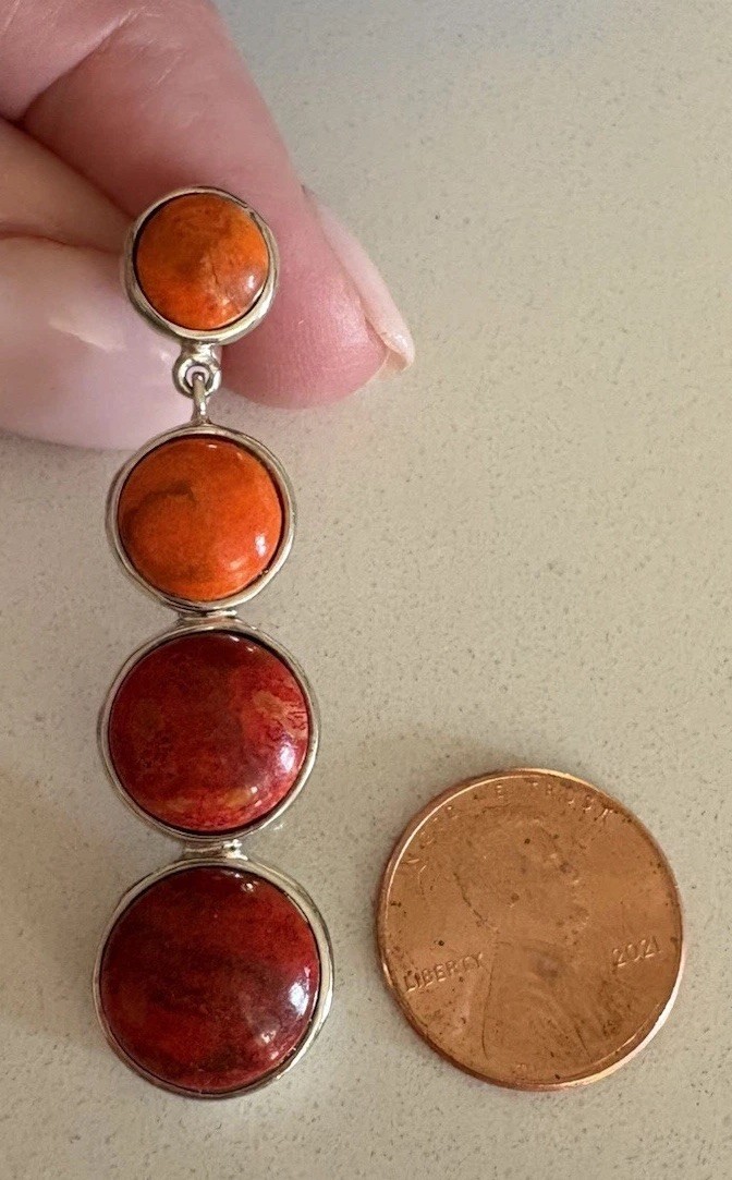 Mine Finds by Jay King Red Sea Bamboo Coral Sterling Silver Drop Earrings