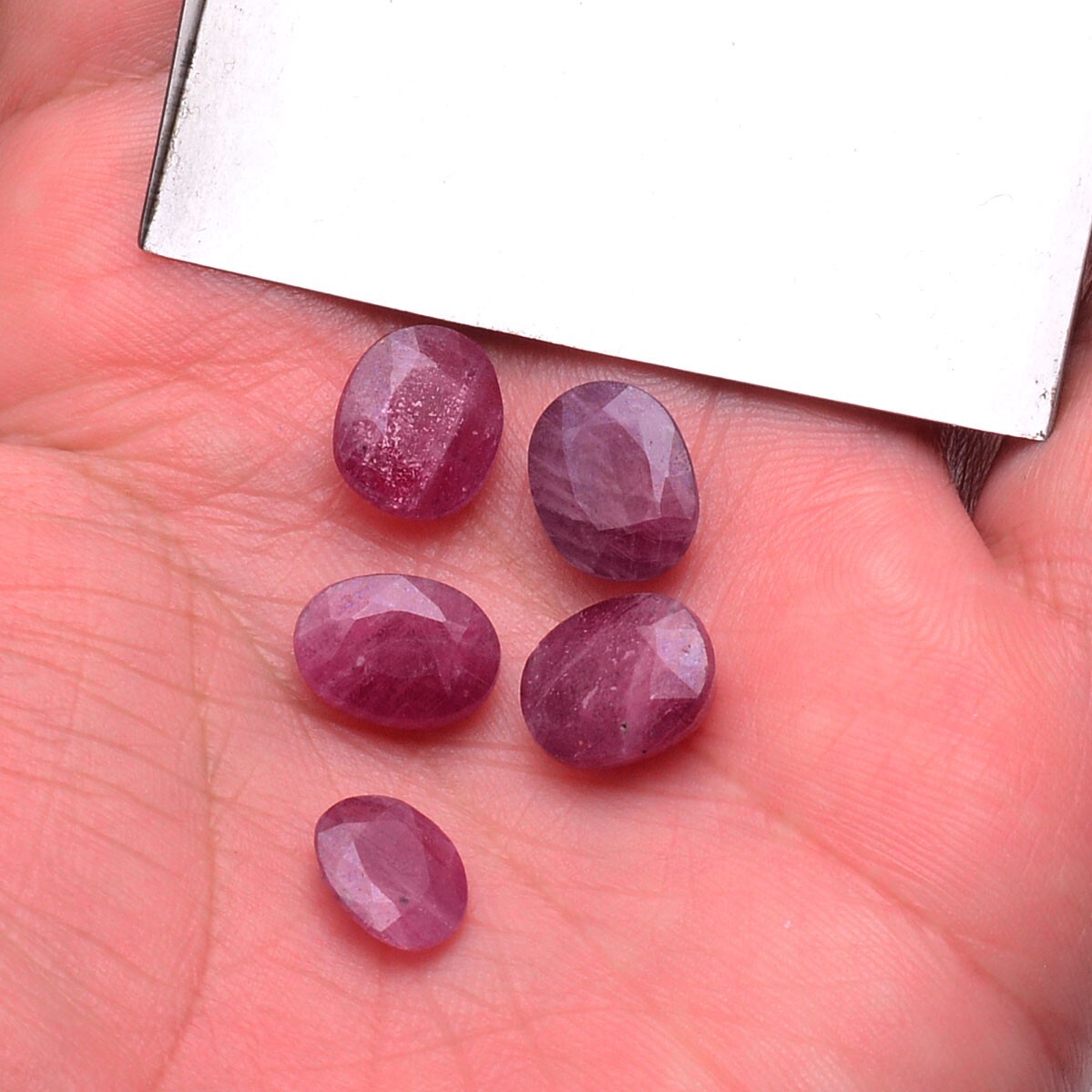 5 Pcs Natural African Ruby Oval Cut 10mm-12mm Stunning Huge Loose Gemstones Lot