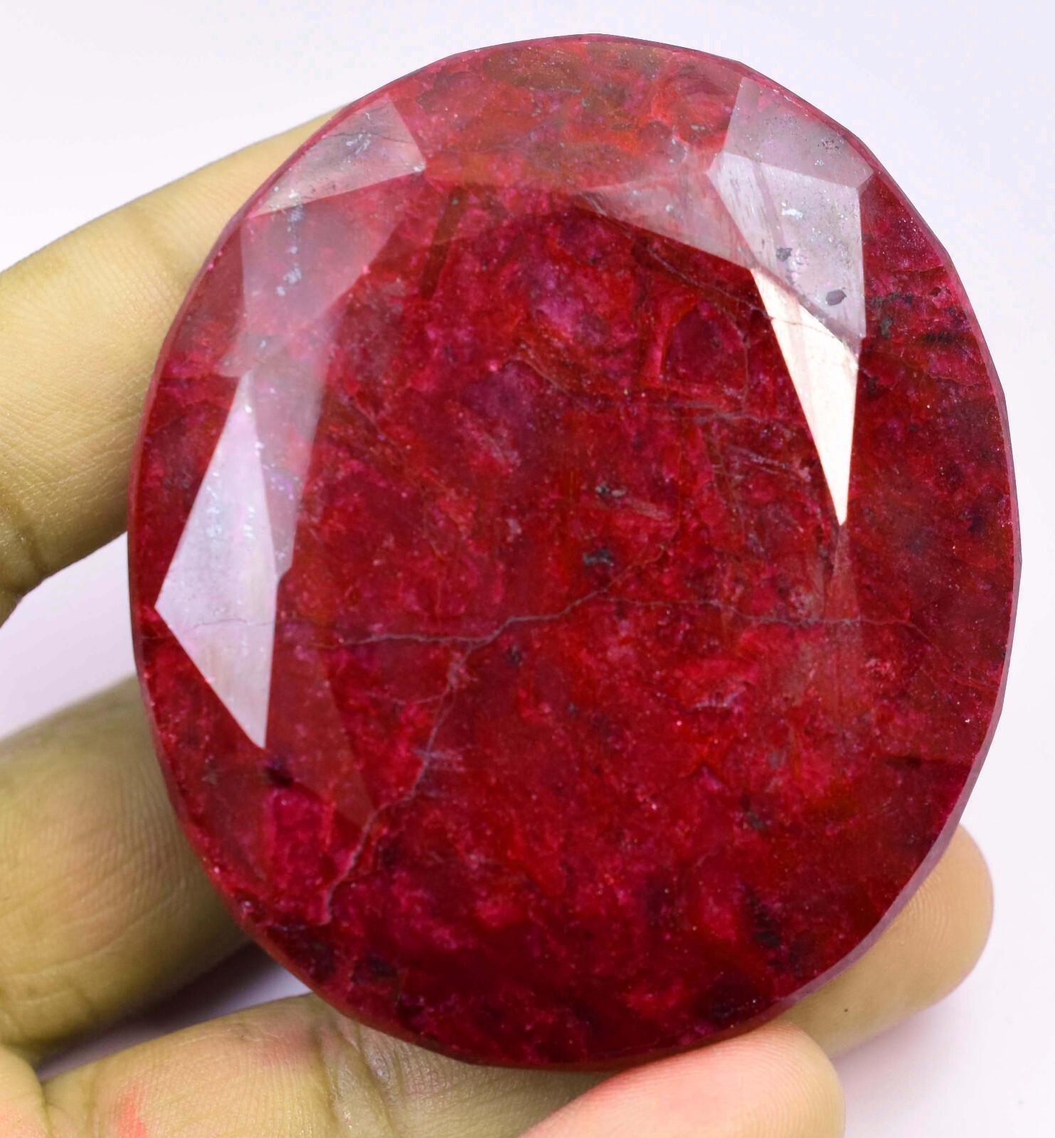 804.5 CT Natural Huge Red Ruby Certified Earth-Mined Oval Museum Grade Gemstone