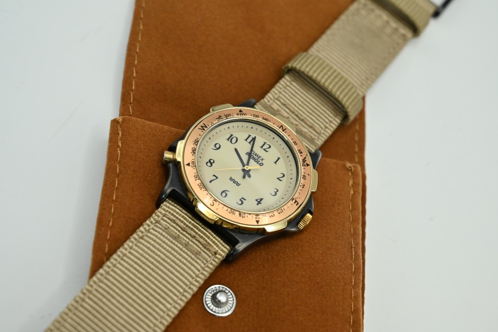 Vintage 1994 Timex Indiglo Watch 37mm, Adventure Compass, Ref: 38001