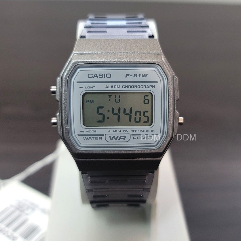 Casio Transparent Resin Digital Unisex Watch Original New F-91WS-8DF