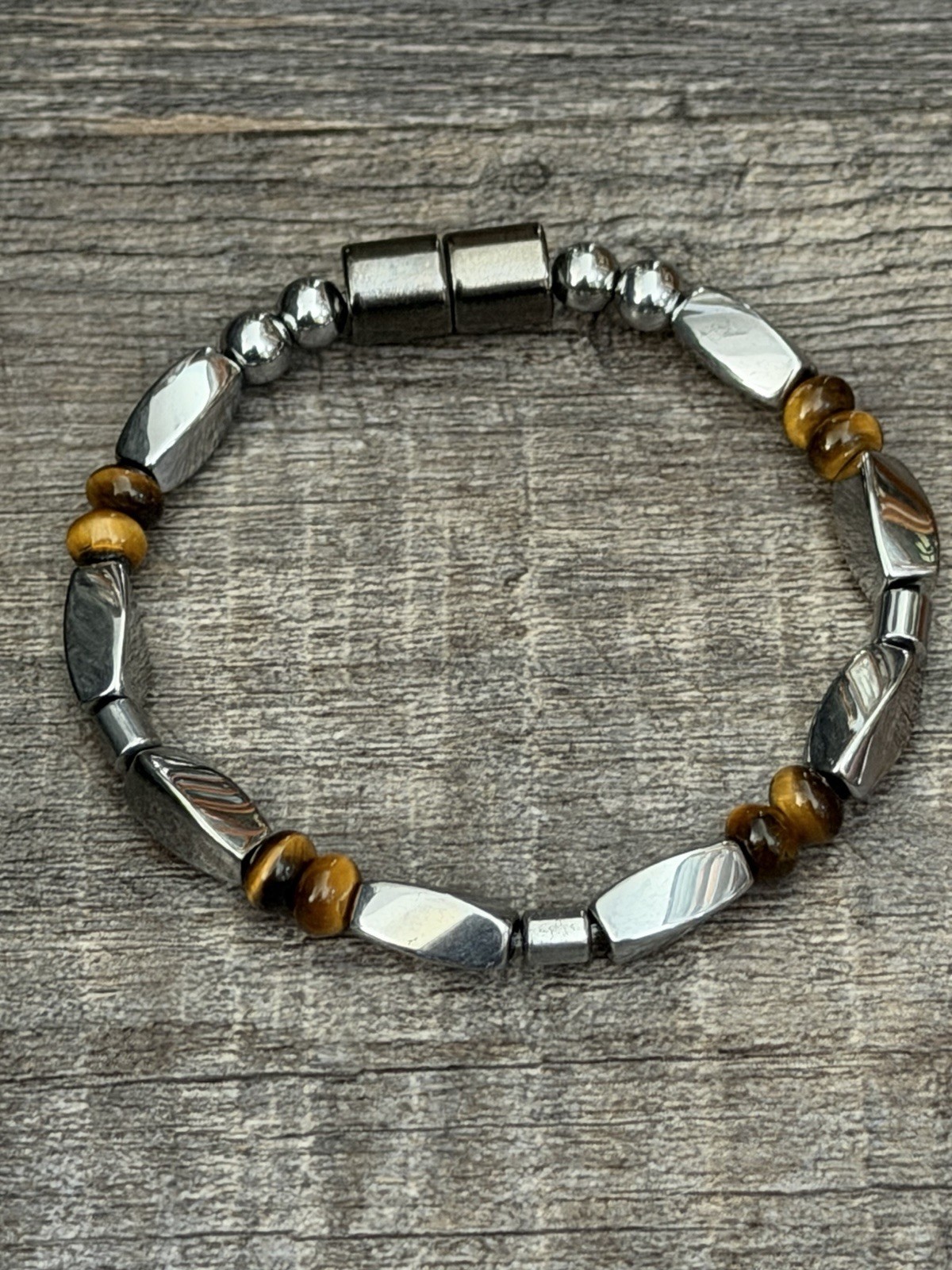 3X Power Magnetic Hematite Brown Tigers Eye Necklace Anklet Bracelet 1 Row