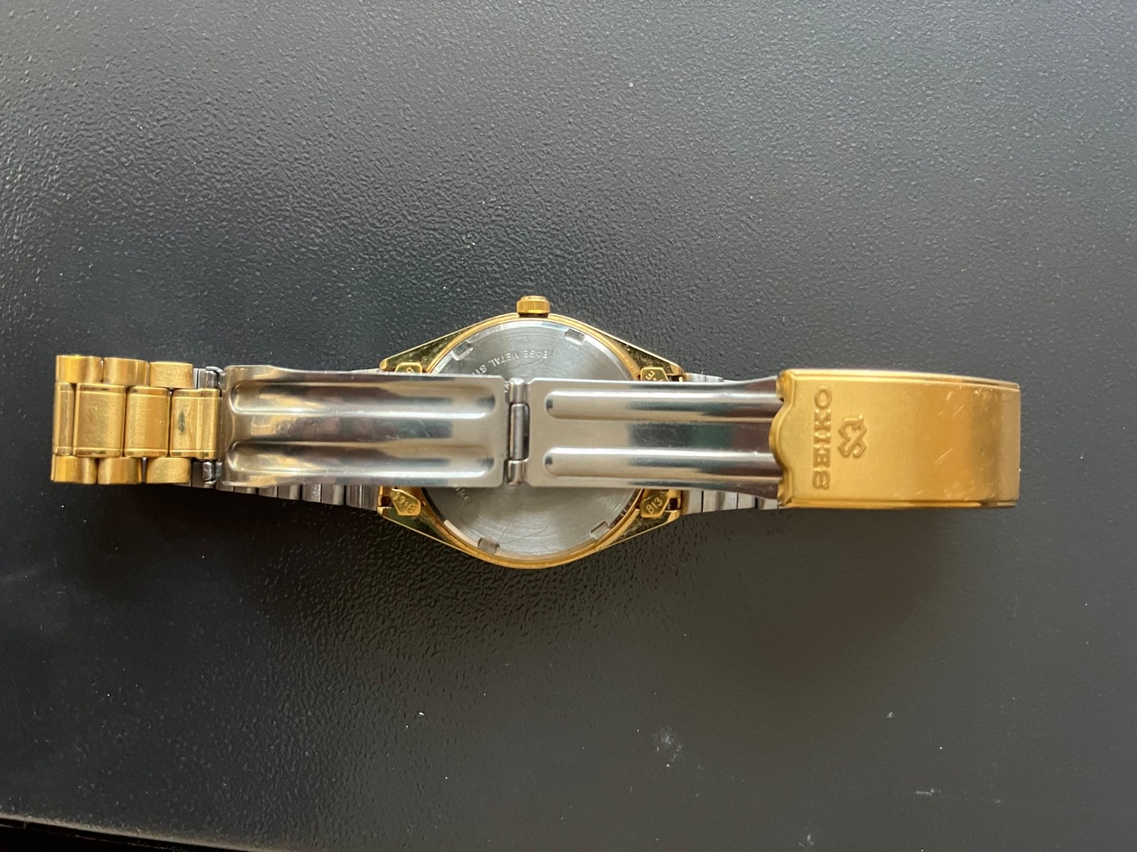 mens seiko 1980s gold Mickey Mouse watch