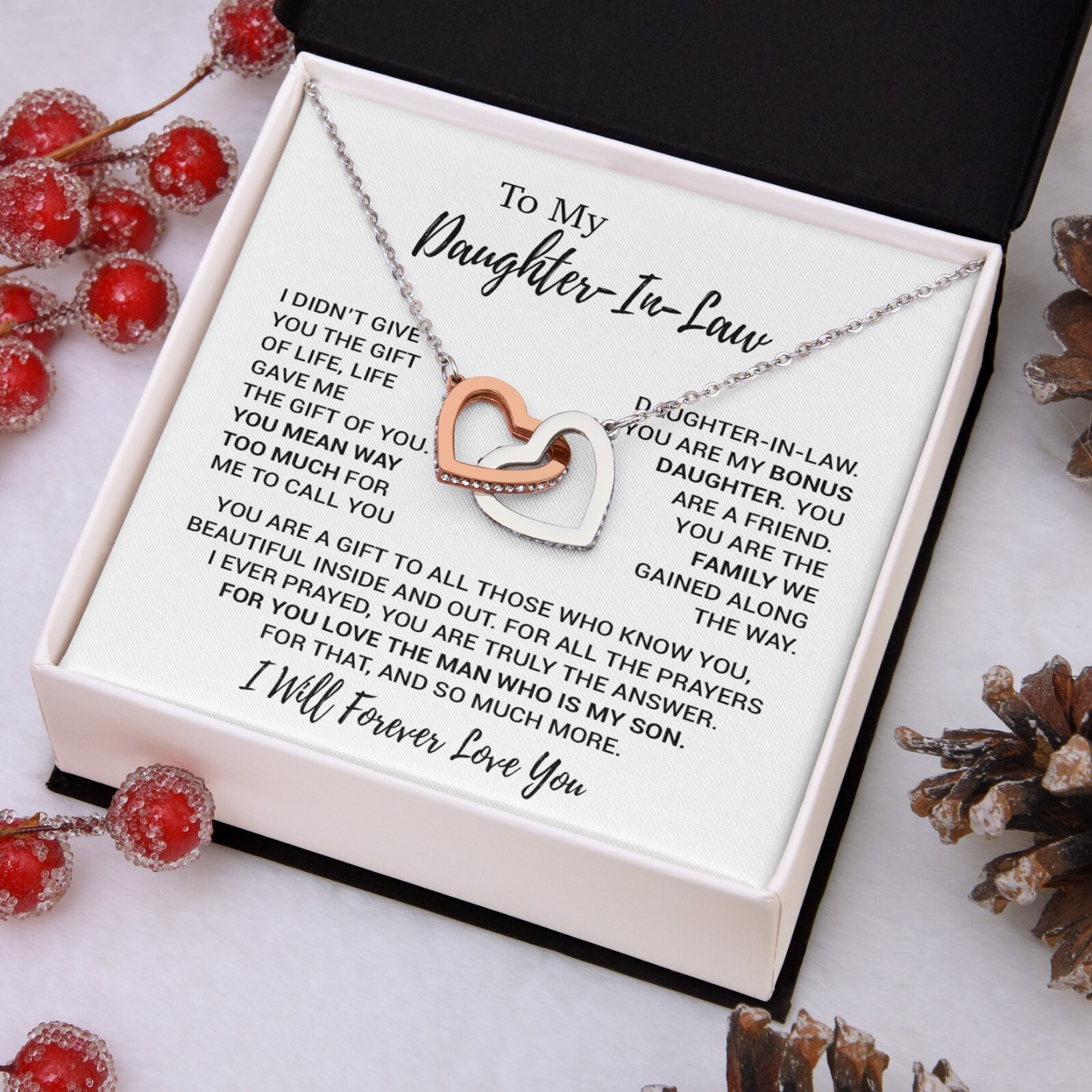 To My Daughter-In-Law Necklace, Gift For Daughter In Law, Daughter In Law Gift