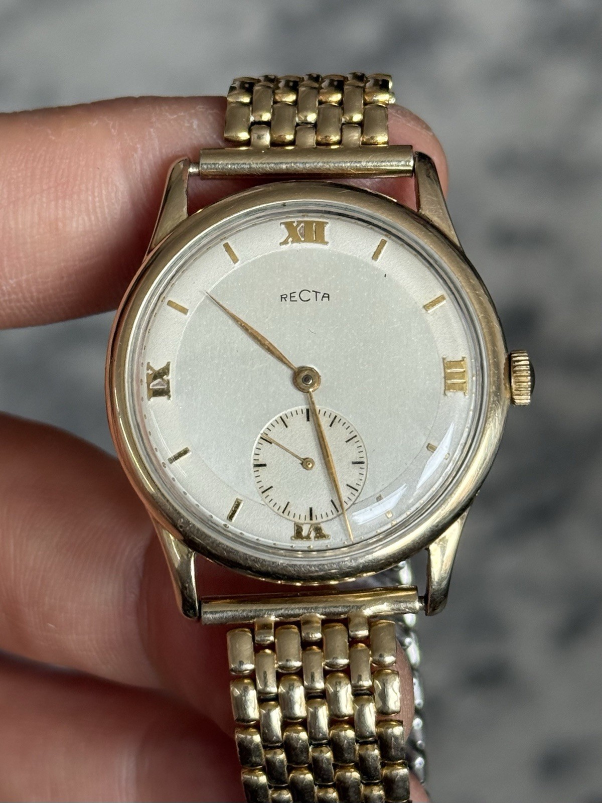 Vintage Recta Military Swiss Watch Runs