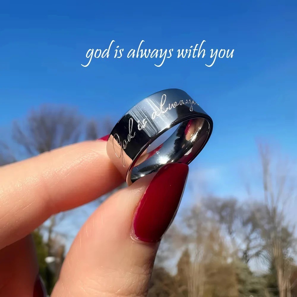 8MM Fashion Band Brushed Wedding Stainless Steel Solid Ring Men Women Gift