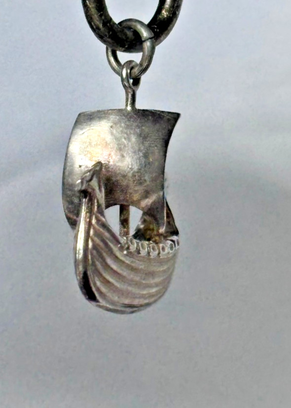 Sterling Silver VIKING SHIP Pendant 3.7 G Charm