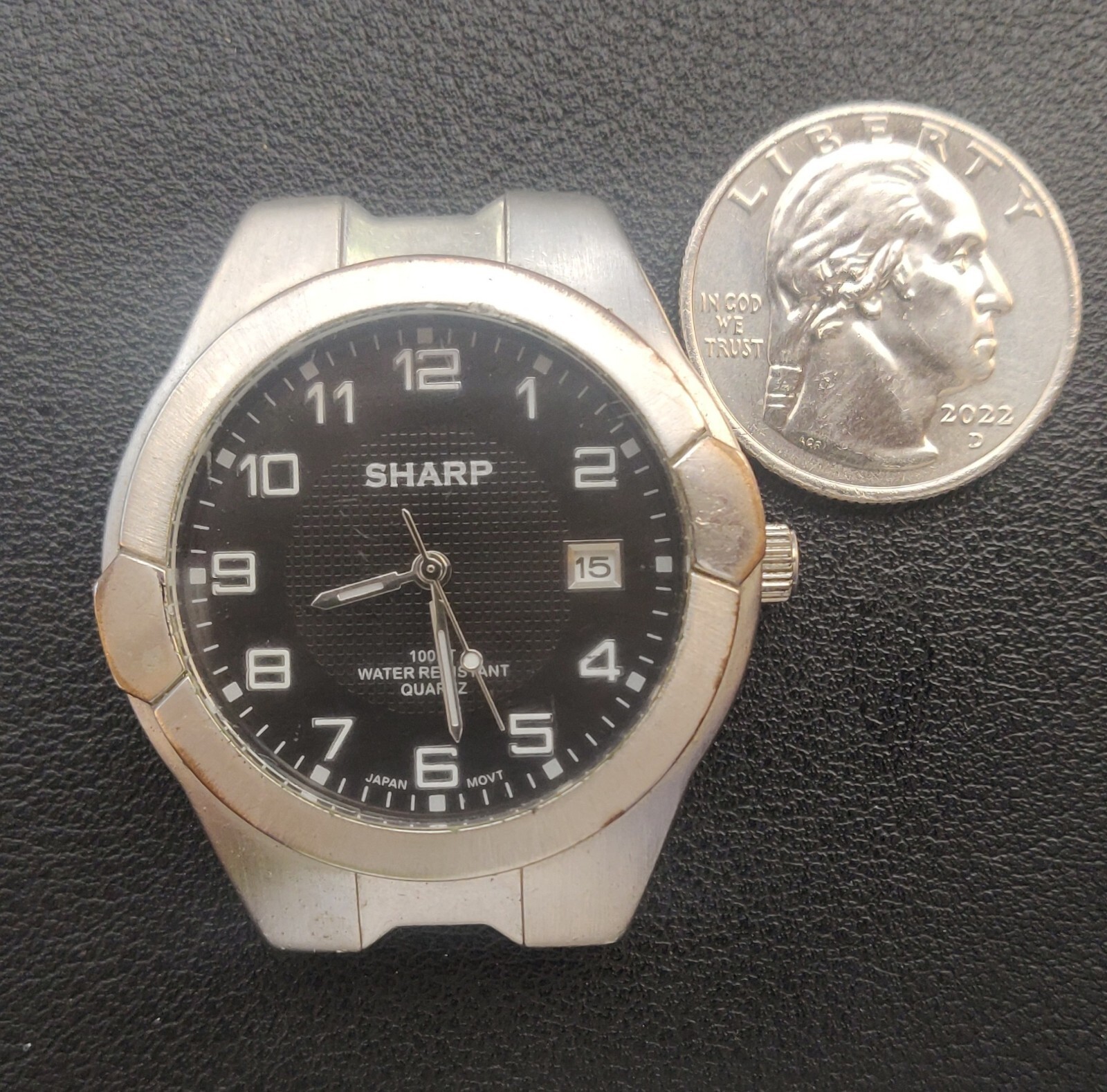 Sharp SHP2099 Silver Tone Seiko Instruments Inc. PC21A Quartz Movement No Band