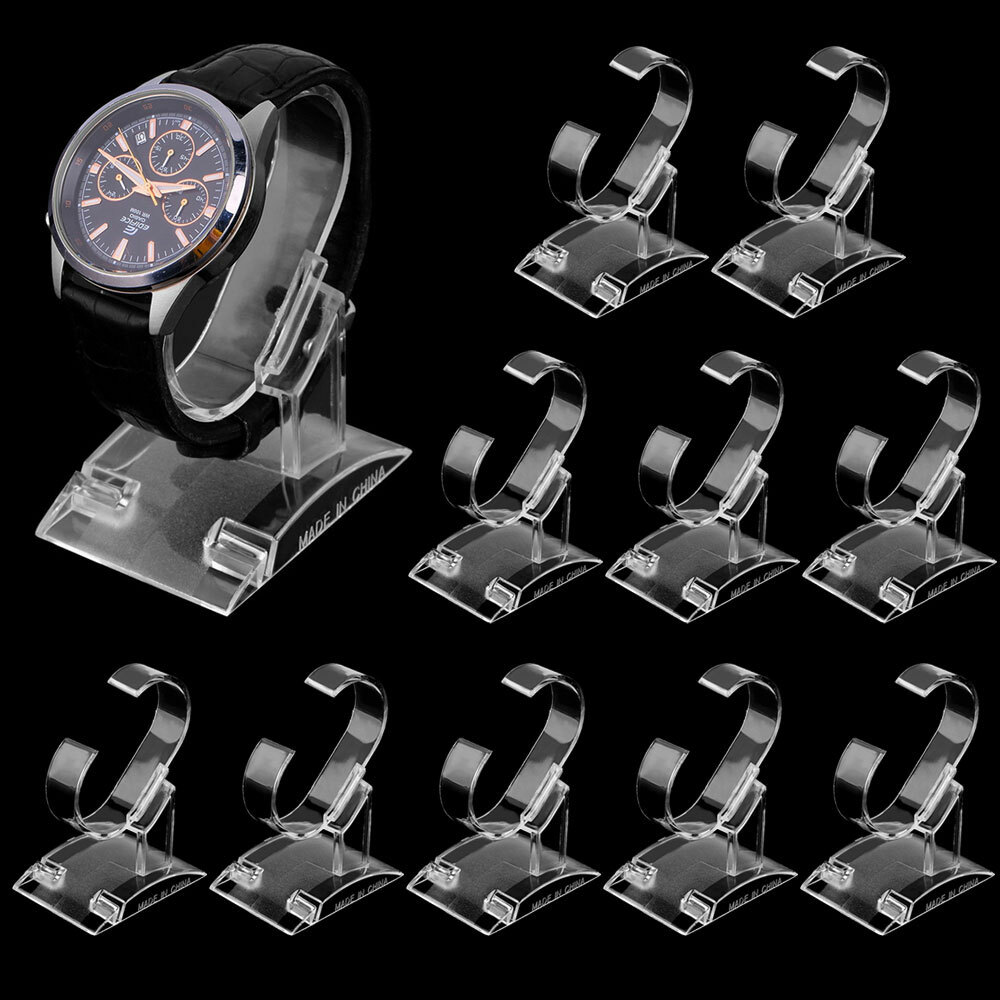 10Pcs Watch Bracelet Display Stand Shop Retail Plastic Rack Holder Showcase