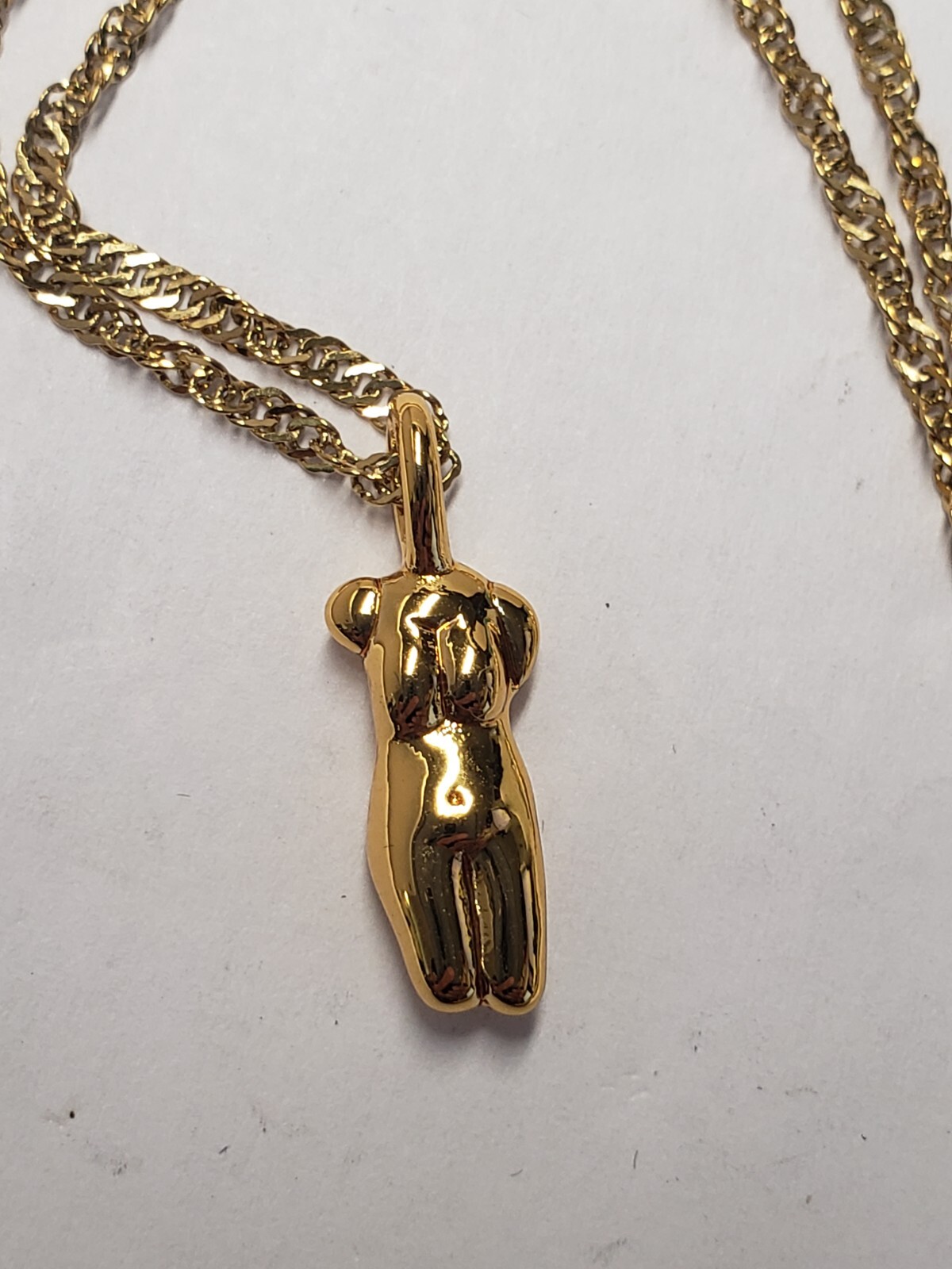 Slide Jewelry Beautiful Girl Torso Necklace 17″