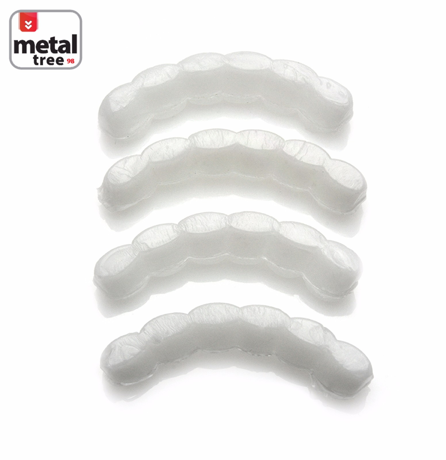 Men’s Hip Hop Molding Wax Fitting Silicone Fixing Bar Bottom Teeth Grillz 4Pcs