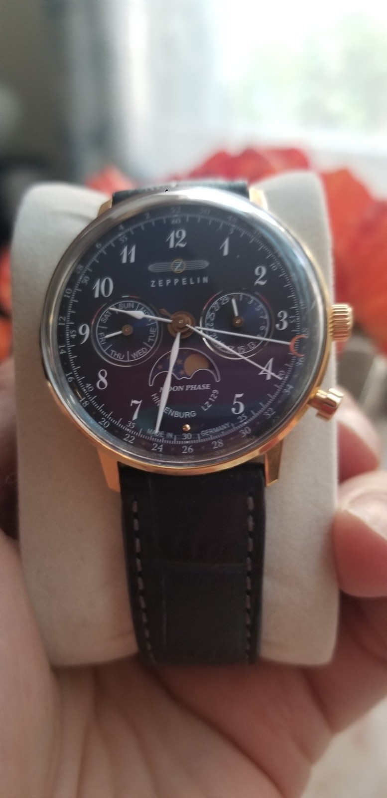 Graf Zeppelin 36mm Automatic watch–never Worn! Analog Perpetual calendar!