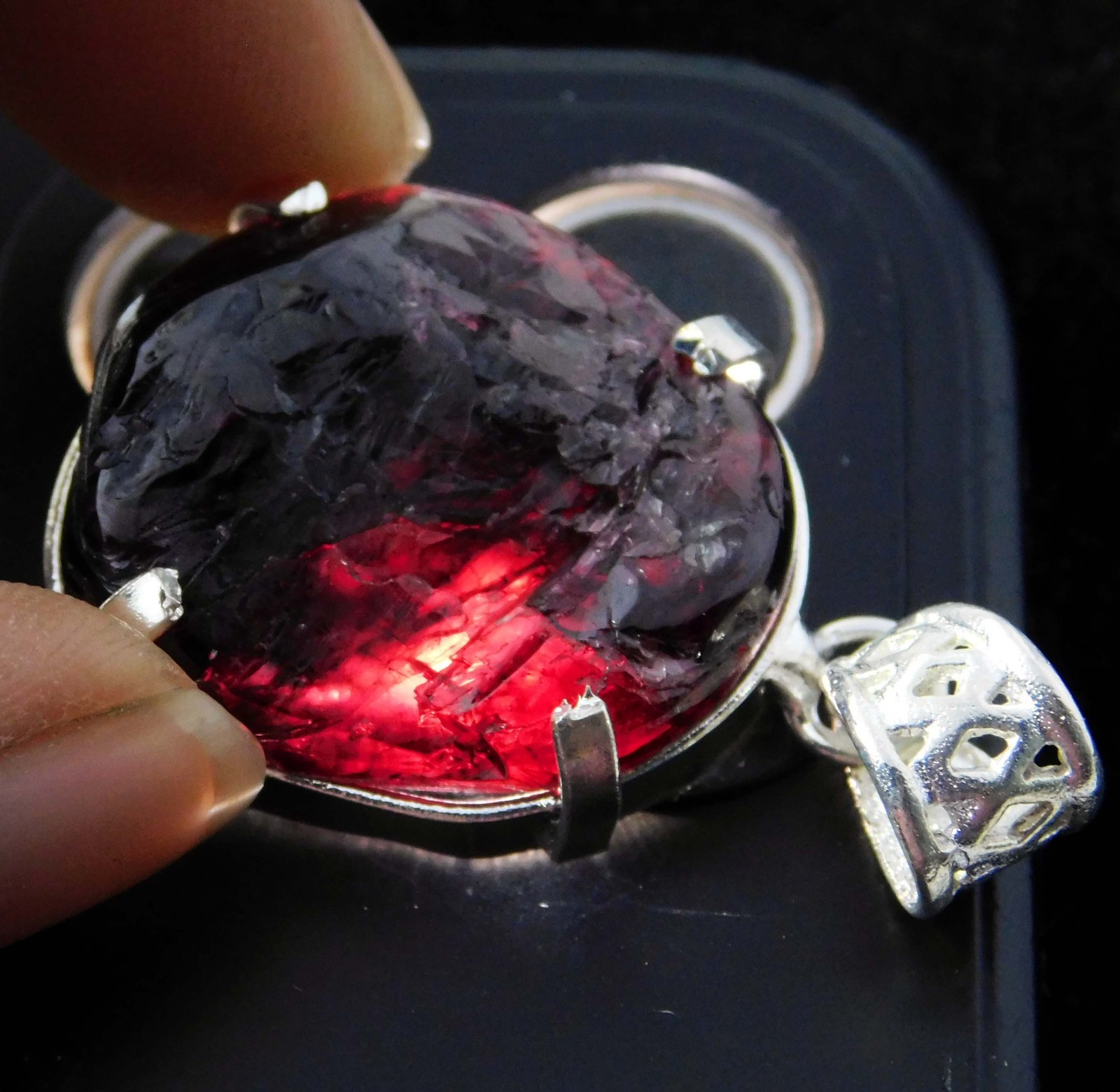 71.90 Ct Certified Natural PAINITE 925 Solid Silver Pendant Gemstone