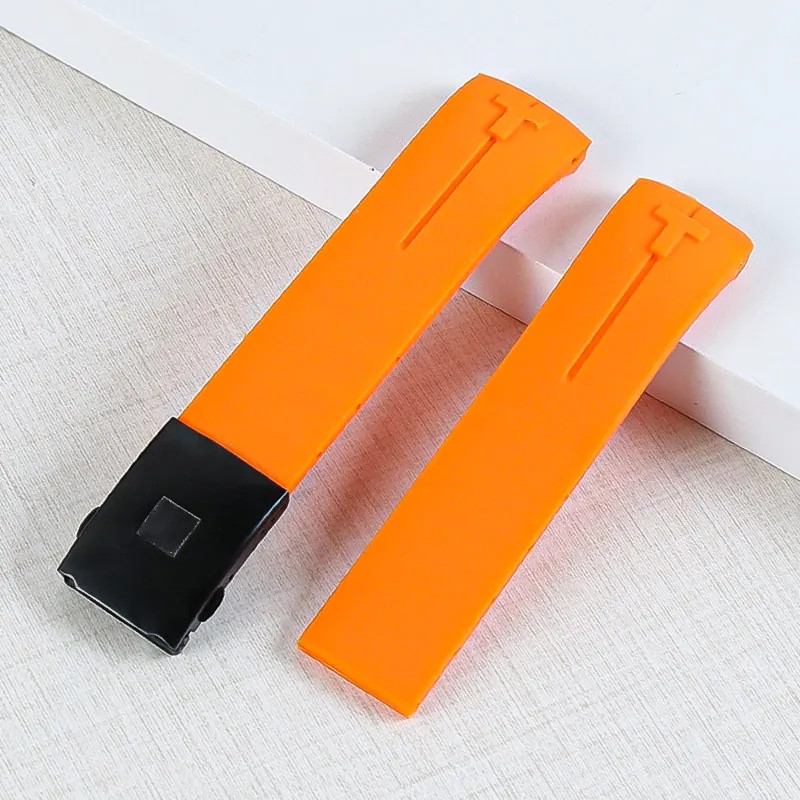 20mm 21mm Curved Silicone Watch Band For Tissot T-Touch T013 T081 T047 Strap