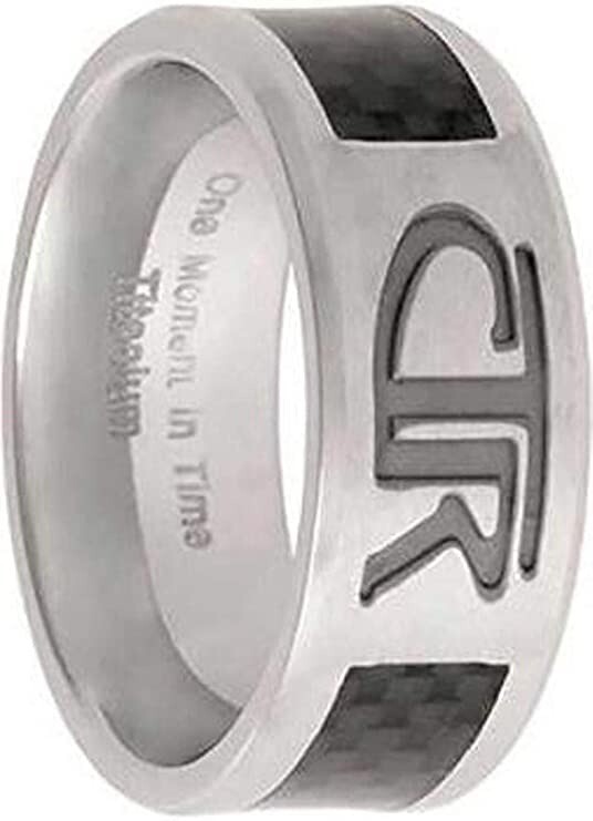 J113 Size 8-13 Ring Titanium Carbon Fiber Mormon One Moment In Time LDS CTR