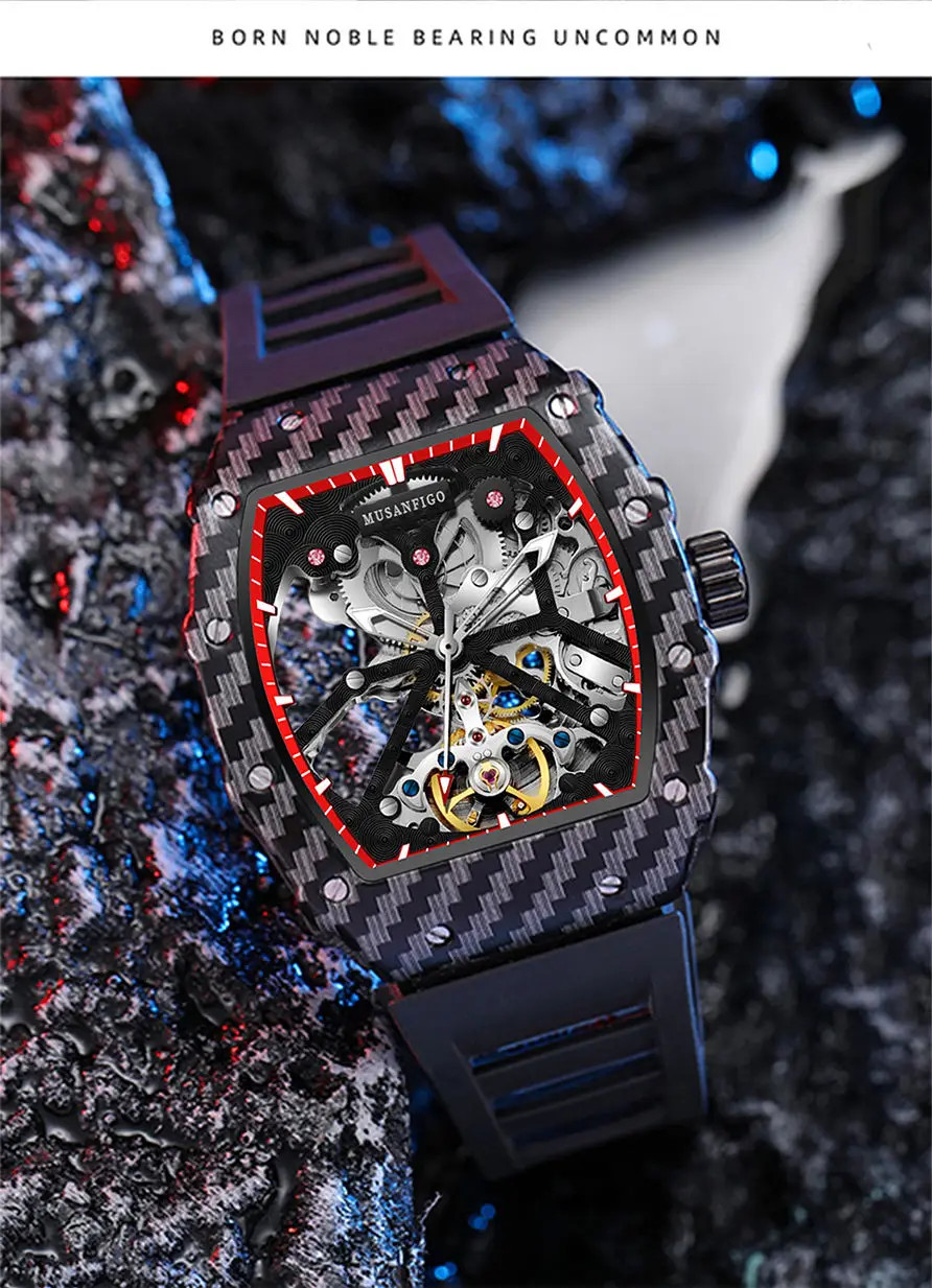 Men’s Automatic Skeleton Mechanical Watch Luxury Casual Business Fashion