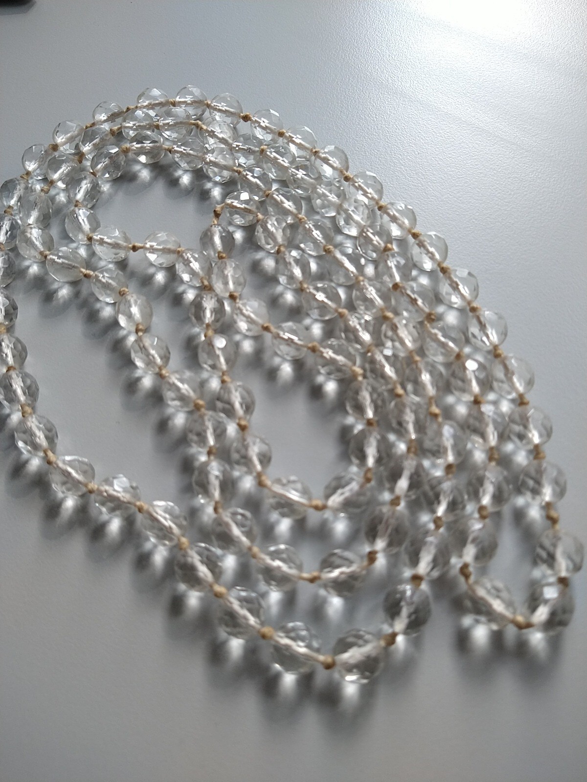 Vintage Continues 24 inch LONG Glass Beaded Necklace LARIAT Style SEE NOTE