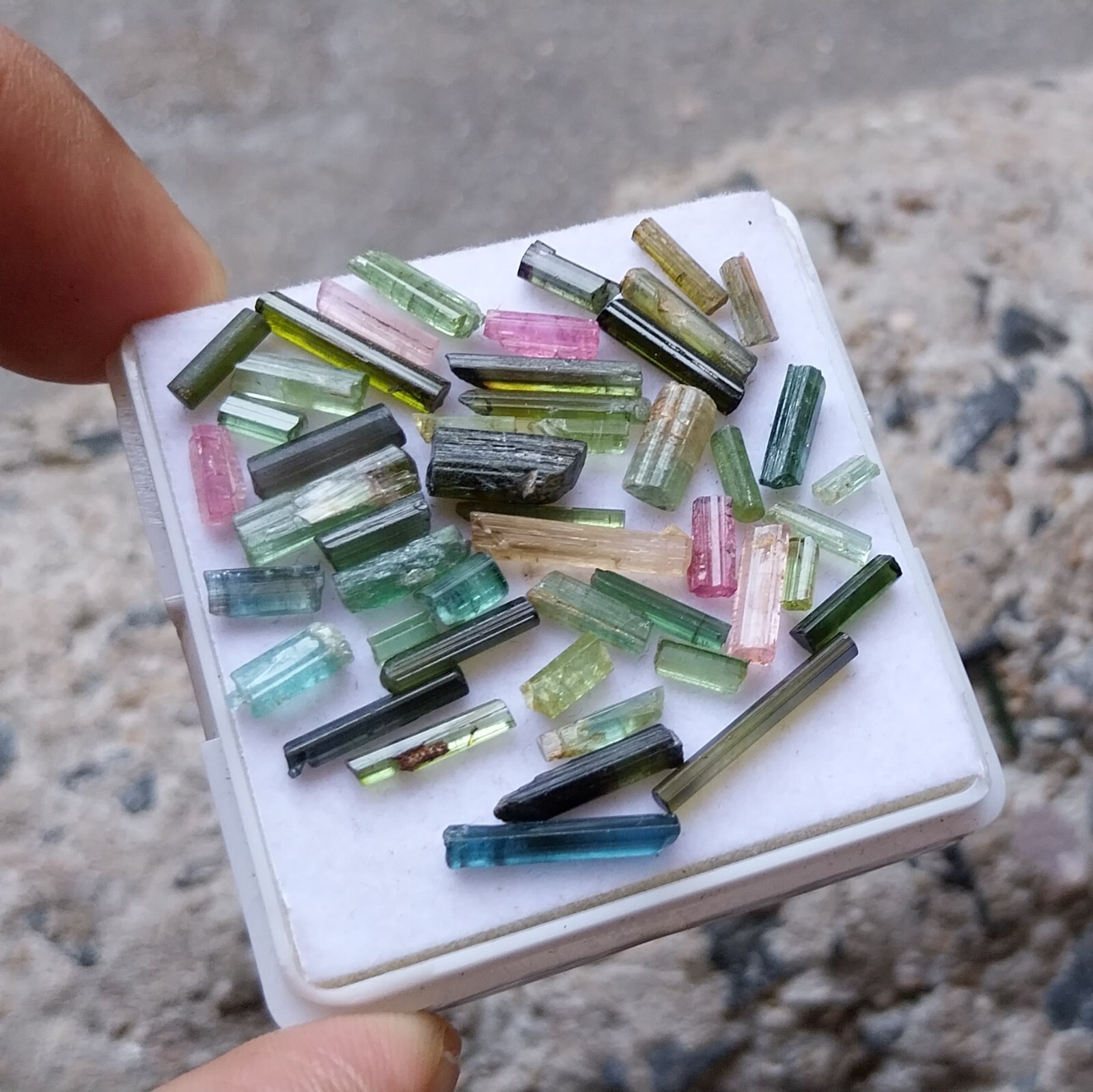 29.9 Carat Natural Multi Tourmaline Stick /Pencil 50 Piece Lot 4.5 to 17 MM
