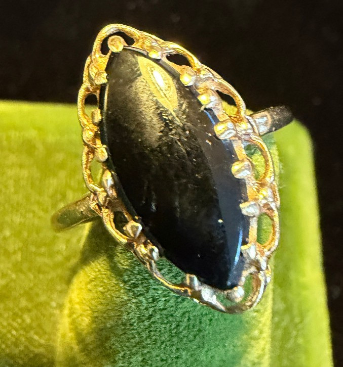 Vintage SOLID 10KT Gold Stamped Size 7 Ring Harmony 2.82g New Old Stock!