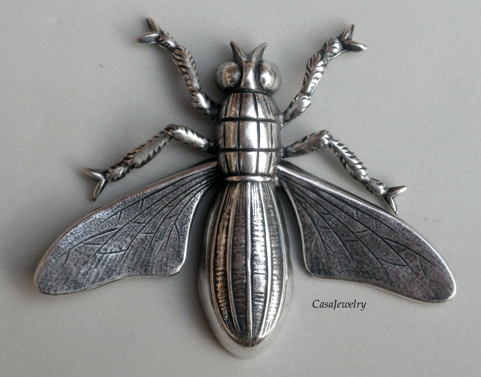 #5009RS ANTIQUED STERLING SILVER PLATED WASP COMPONENT – 1 Pc