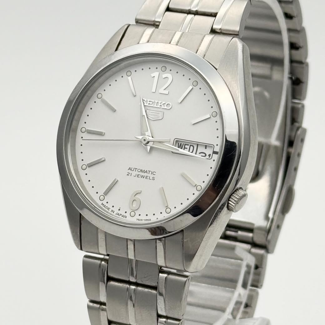 Seiko 5 Automatic 7S26-03B0 AT, Working, White Dial