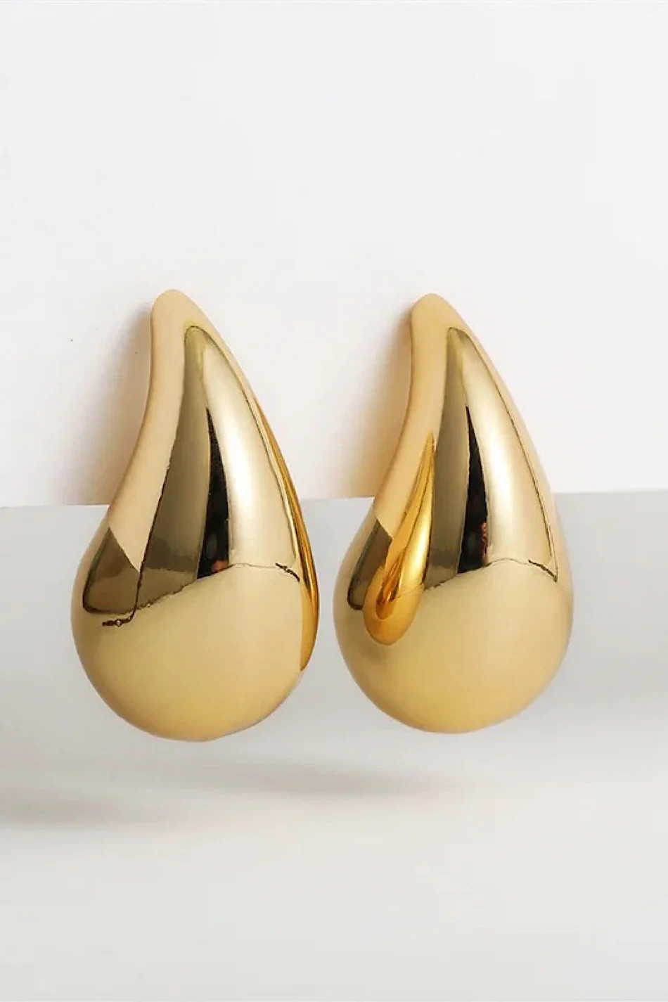 Gold Color Water Drop Earring Stud Simple Design