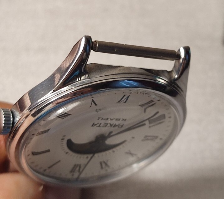 NEW !! Quartz watch RAKETA, Real Moon Phases Calendar, “Moon” USSR