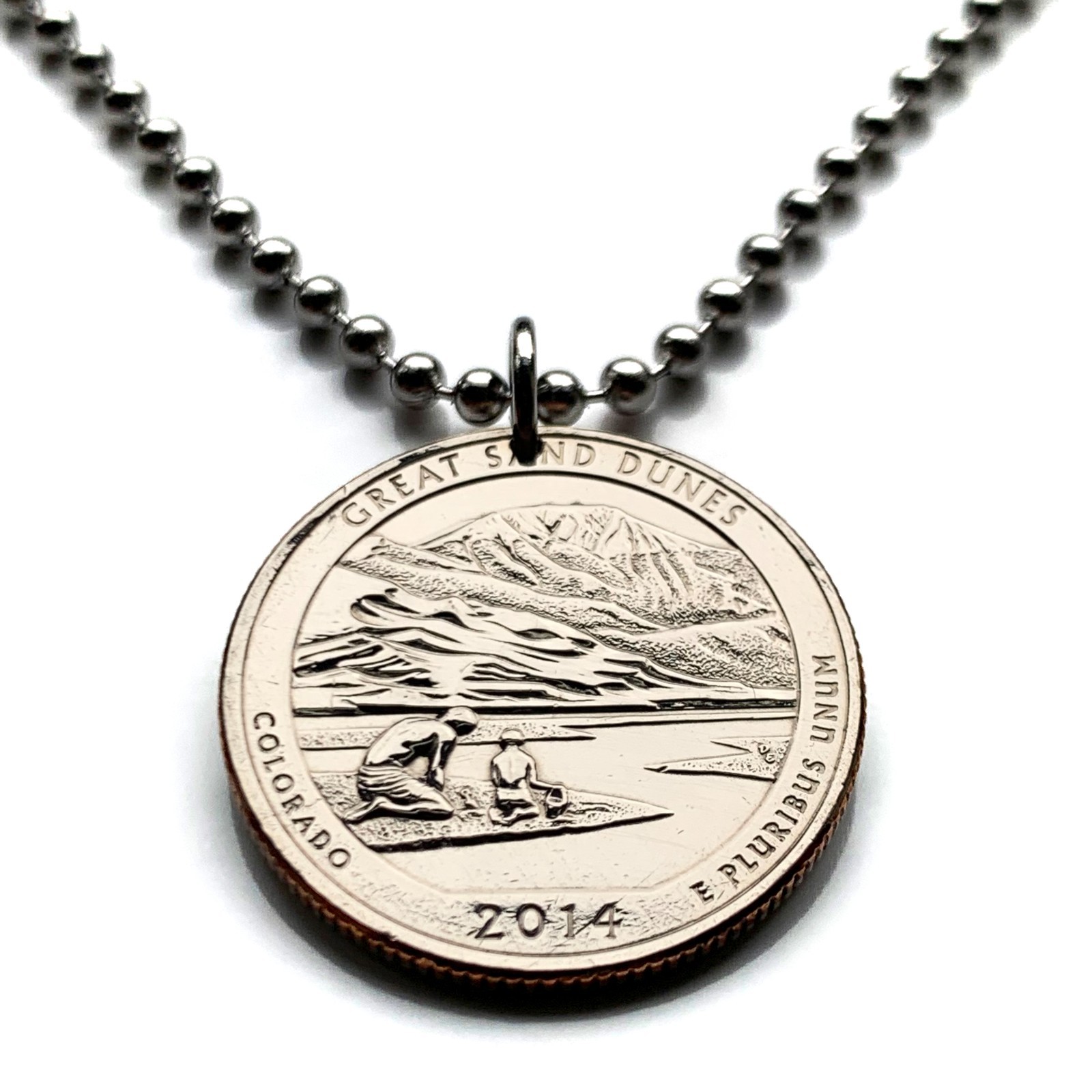 2014 USA 25 coin pendant Great Sand Dunes San Luis Valley Rio Grande rift 003984
