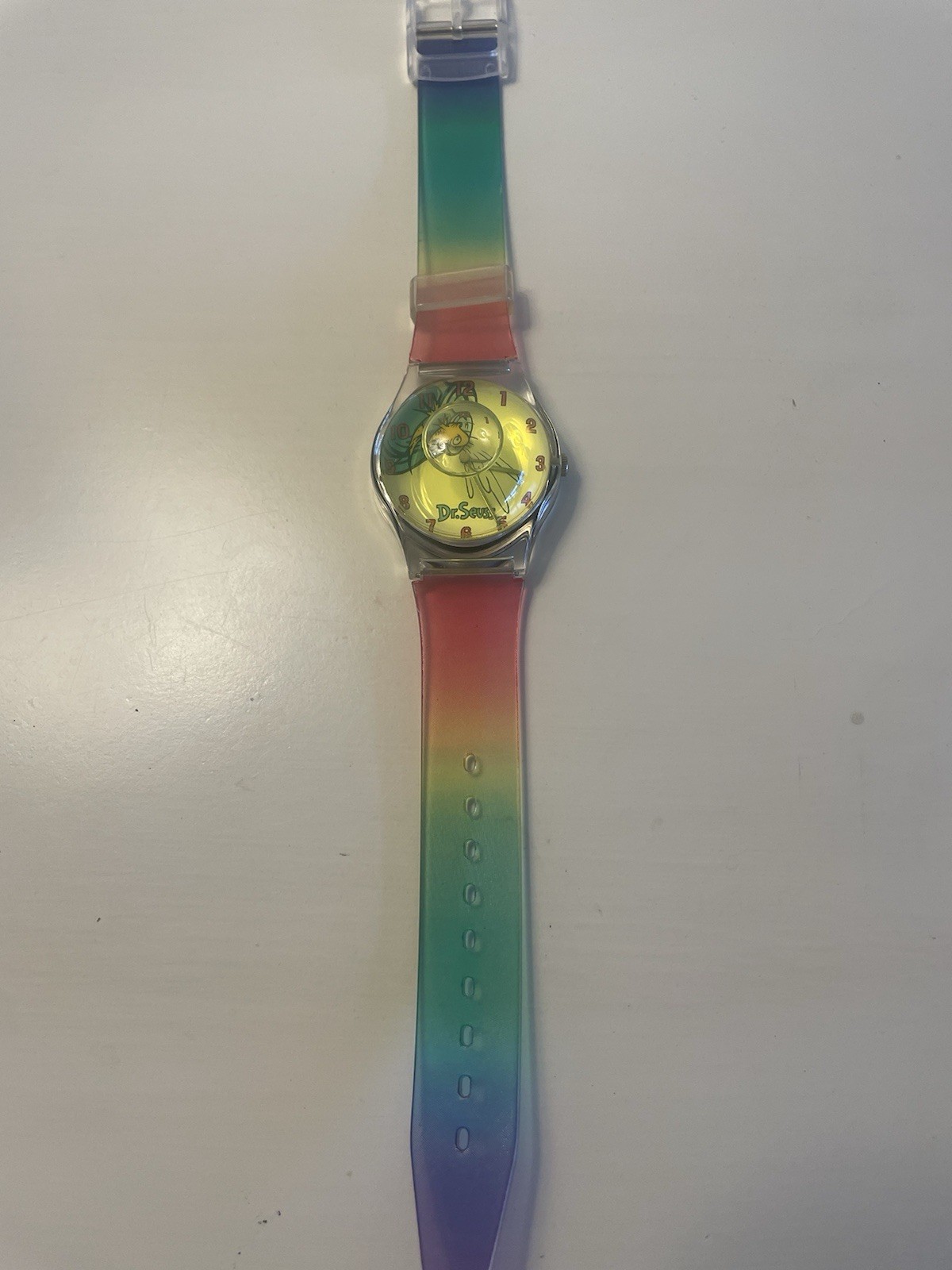 Dr. Seuss TimeTickers Fish Watch Liquid Dome 1997 in Original Tin Box