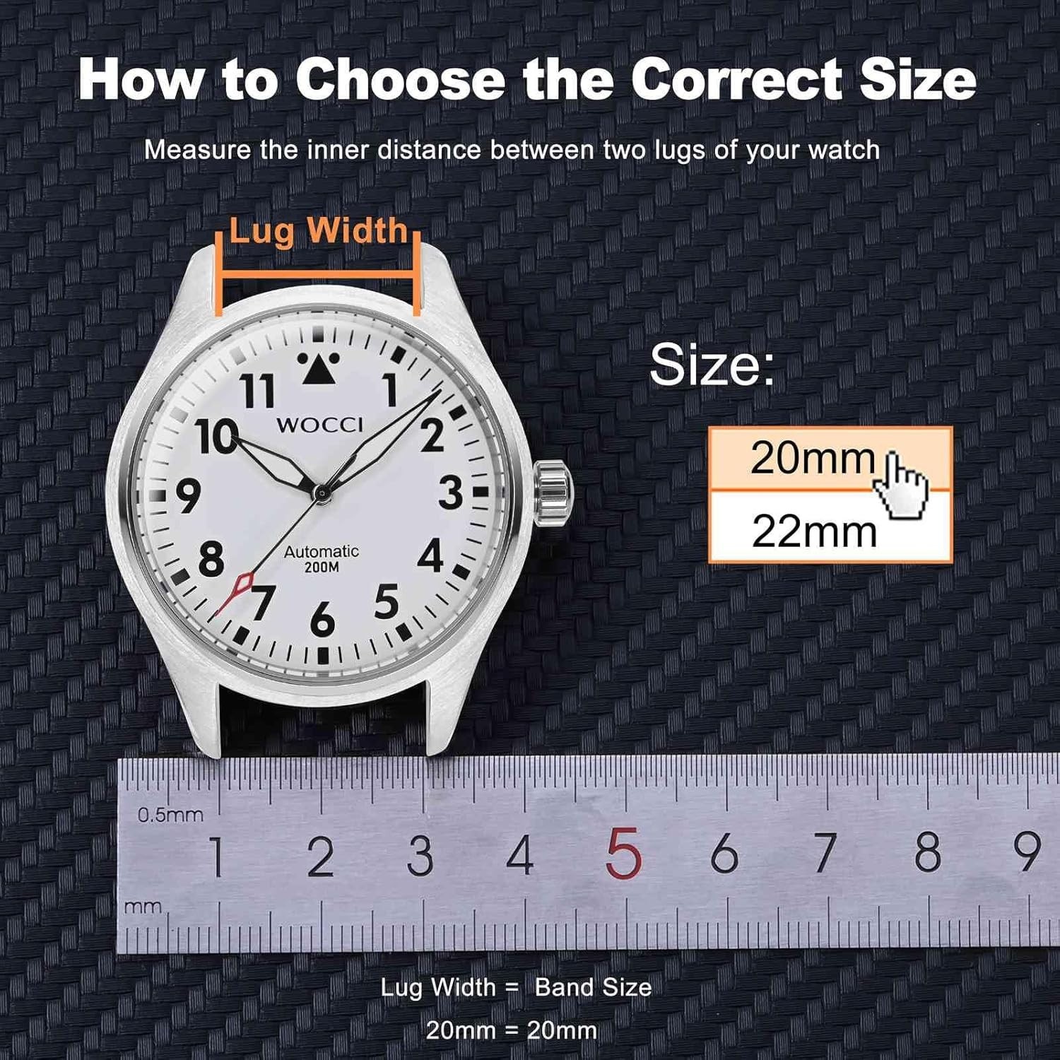 Easy Fit Magnetic Silicone Watch Band with Wood Texture 20mm 22mm