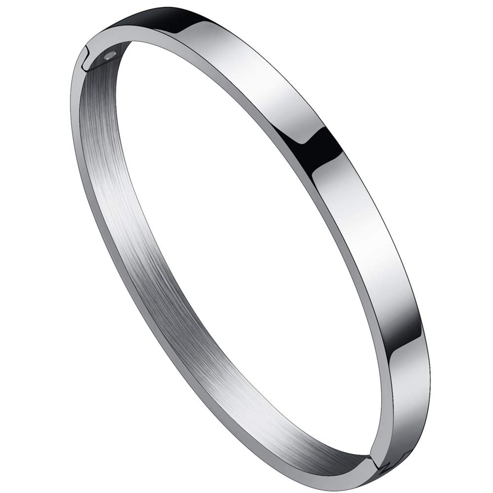 Jewelers Stainless Steel Classical Simple Plain Blank Open Clasp Bangle Brace…