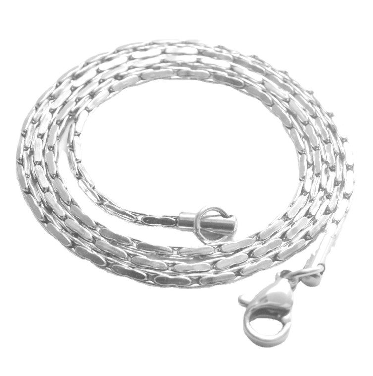 1.2mm 16-24″ Silver Stainless Steel Fancy Pendant Necklace Lobster Clasp Chain