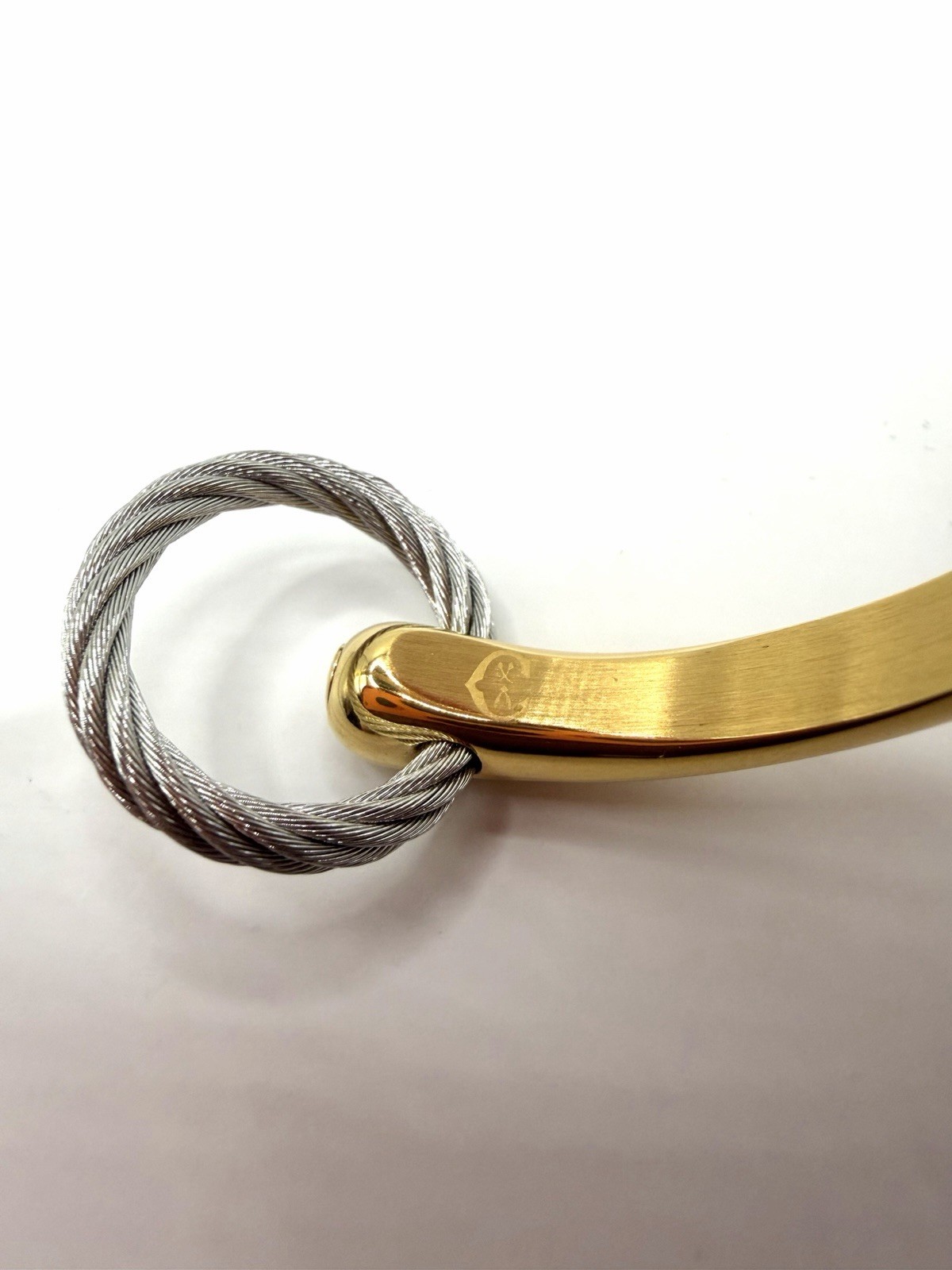 Charriol Infinity Zen Bangle Gold Silver Toned Bracelet Size Medium M