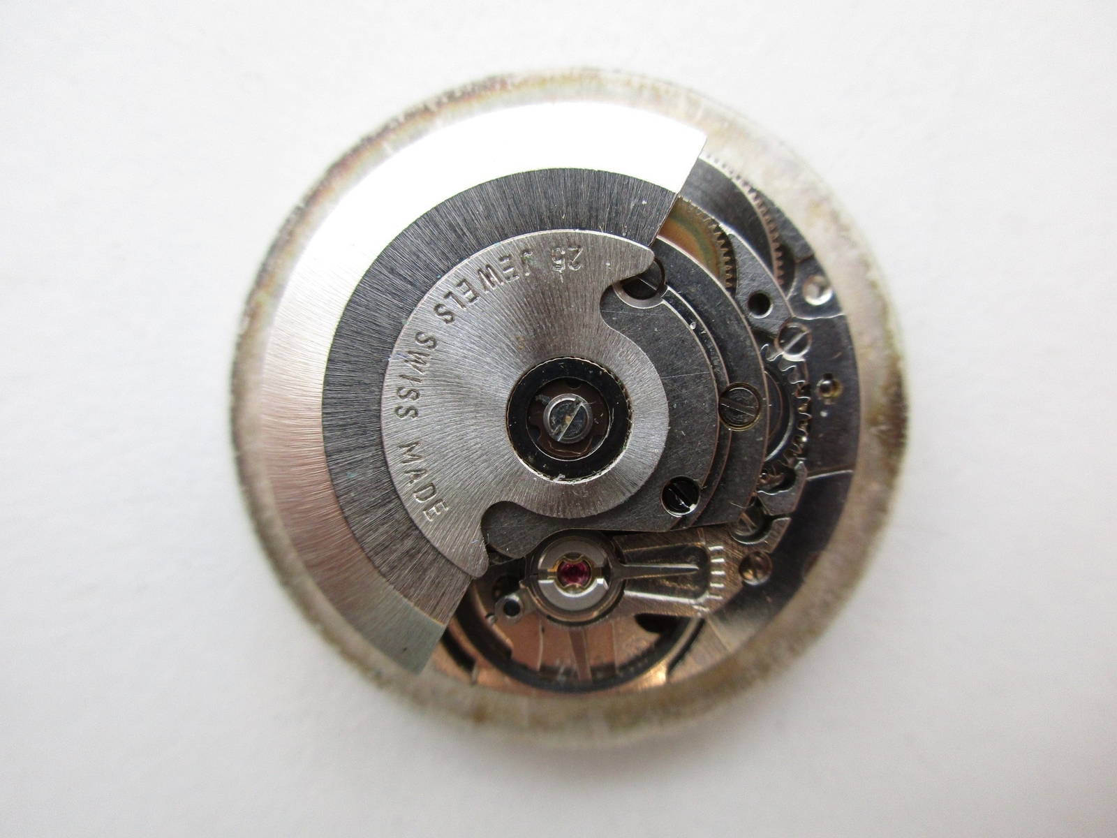 ETA cal. 2783 Swiss automatic watch movement – white date at 3 – running