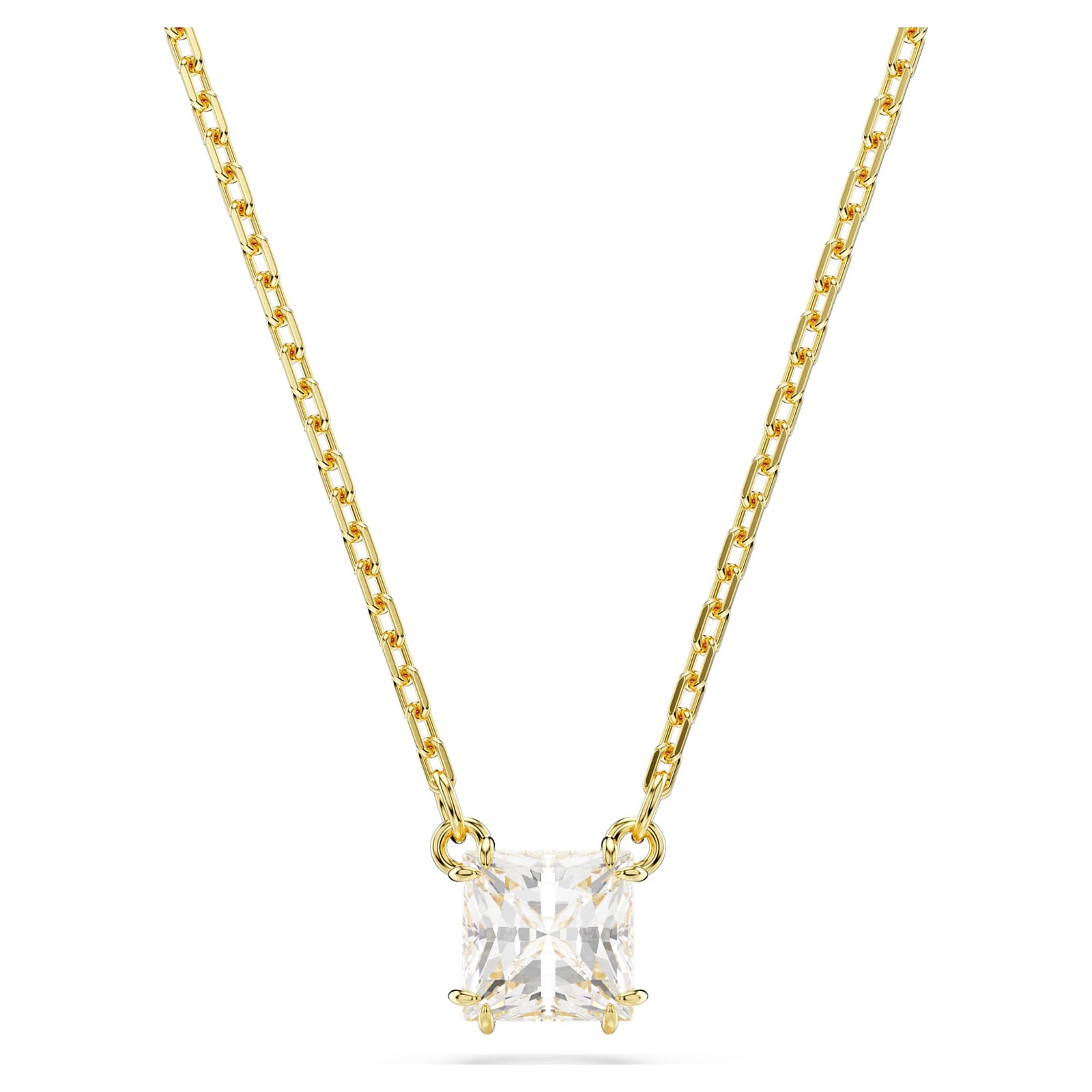 Swarovski Stilla White Crystal 18K Gold Plated Necklace 5693153