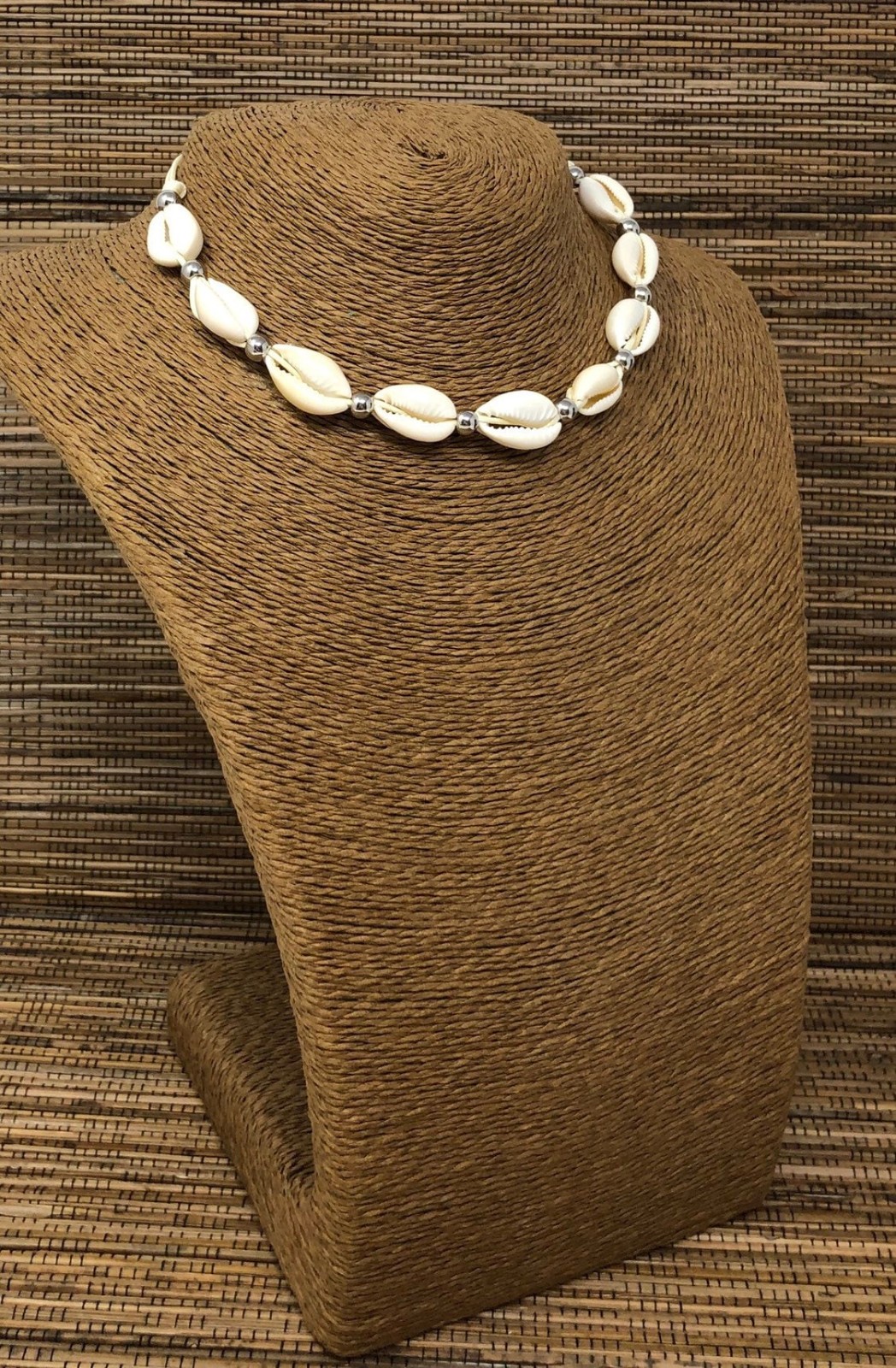 Hawaiian Cowrie Shell Choker Necklace 🌴 Handmade Natural Adjustable Surfer