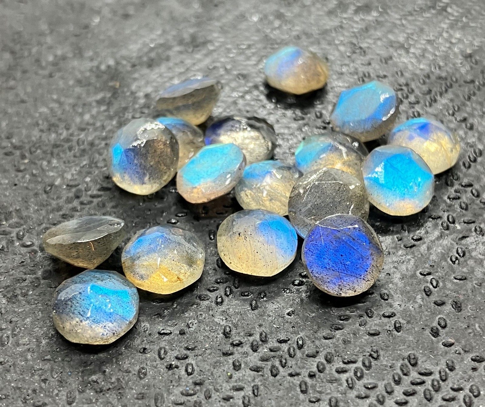 AAA Natural Labradorite Moonstone Round Cut Loose Gemstone For Making Jewelry