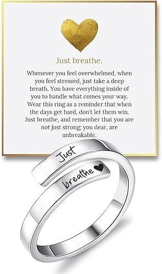 I F♡Cking Love You Ring for Women, Hope Rings Adjustable Stainless Steel Silver.