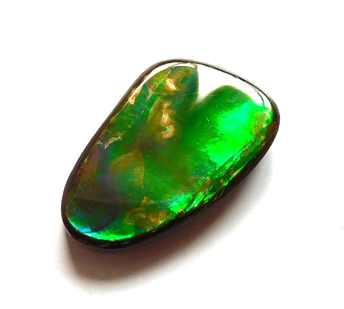 10.95 Ct Natural Canadian Ammolite Cabochon Loose Gemstone 19.9X12.3X4.6MM JK108